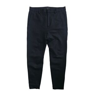 COS Pants Mens 36R Navy Blue Chino Stretch Dress Ankle‎ Zip Tapered Classic